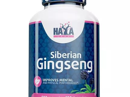 Haya Labs Siberian Ginseng (sibiro ženšenis) 100 kaps.