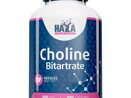 Haya Labs Choline Bitartrate (Cholino bitartratas) 100kaps.
