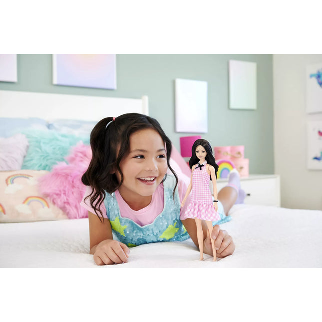BARBIE Fashionista Pink Plaid Dress (HRH21)