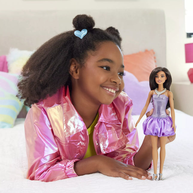 BARBIE Fashionista Puffy Purple Dress (HYT92)