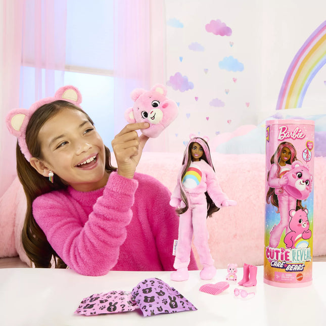 BARBIE CUTIE REVEAL CARE BEARS Surprise Set Cheer Bear (JCN95)