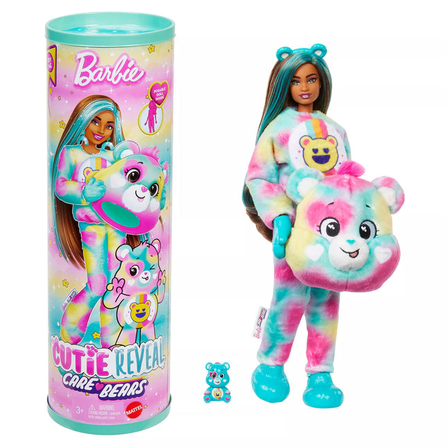 BARBIE CUTIE REVEAL CARE BEARS Set – Good Vibes Bear (JFV62)