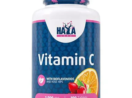 Haya Labs Vitamin C with Bioflavonoids and Rose Hips 100 tabl.