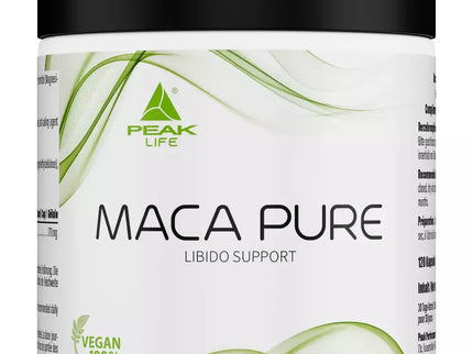 Peak Maca (peruvinės pipirnės šaknų ekstraktas) 120 kaps.