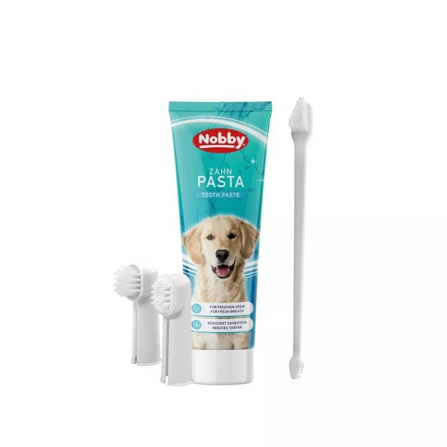 Dental Care Kit for Dogs, Toothpaste and Brushes