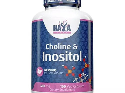 Haya Labs Choline & Inositol 100 Capsules (Choline Bitartrate and Inositol)