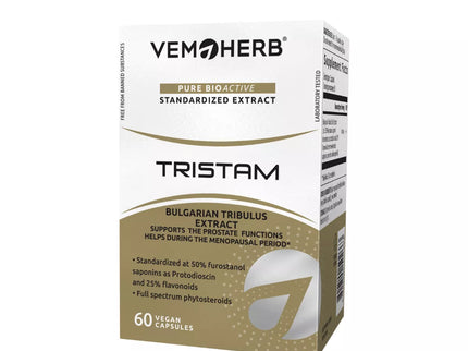 VemoHerb Tristam (Bulgariškos gulsčiosios ragužės(Tribulus terrestris L.) ekstraktas) 60 kaps.