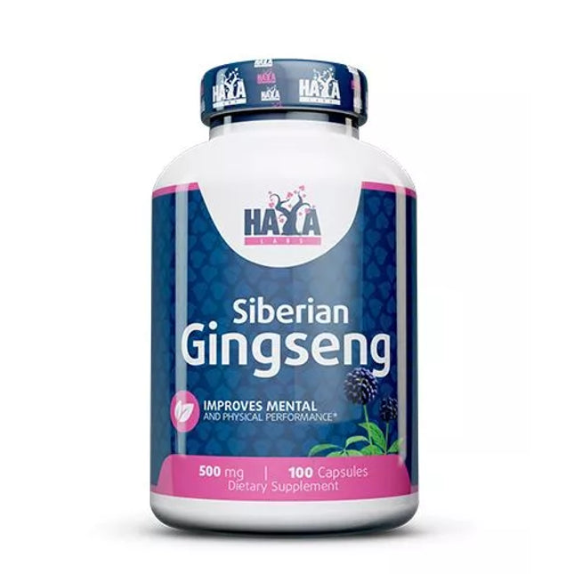 Haya Labs Siberian Ginseng (sibiro ženšenis) 100 kaps.