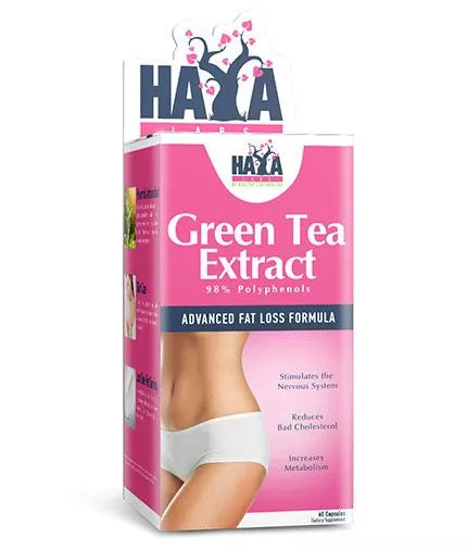 Haya Labs Green Tea Extract (žaliosios arbatos ekstraktas) 60 kaps.