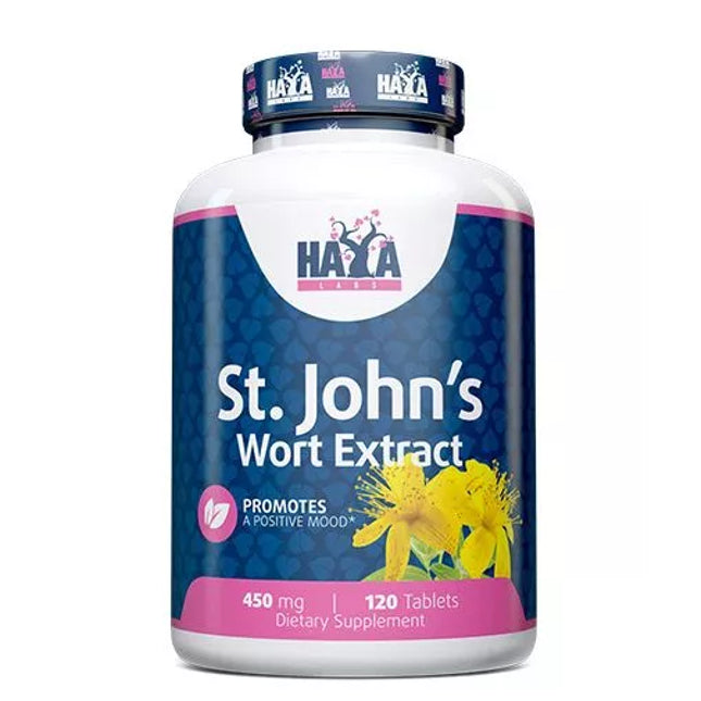 Haya Labs St. John&#39;s Wort Extract (Jonažolės ekstraktas) 120 tabl.