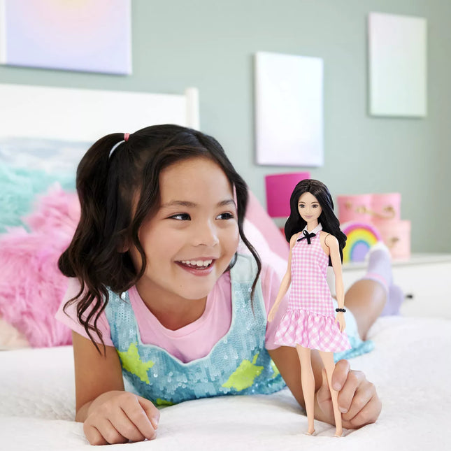 BARBIE Fashionista Pink Plaid Dress (HRH21)