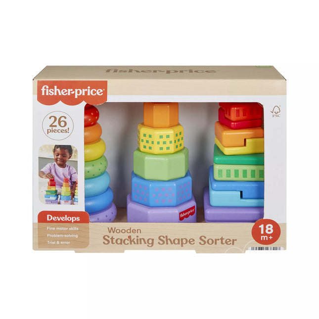 FISHER-PRICE wooden stacking blocks (HXT76)