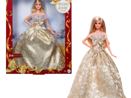 BARBIE HOLIDAY kolekcinė šviesiaplaukė lėlė (JBH95)