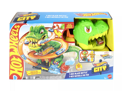 HOT WHEELS CITY playset - Dinosaur at the Fire Station (JBM73)