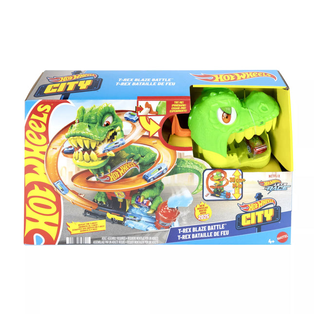 HOT WHEELS CITY playset - Dinosaur at the Fire Station (JBM73)