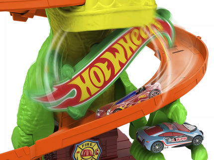 HOT WHEELS CITY playset - Dinosaur at the Fire Station (JBM73)