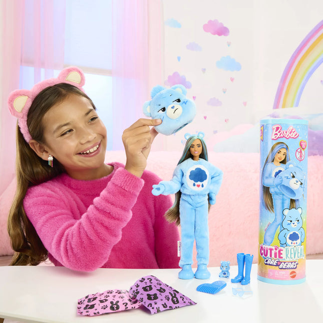 BARBIE CUTIE REVEAL CARE BEARS Surprise Set Grumpy Bear (JCN96)