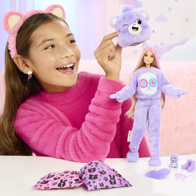 BARBIE CUTIE REVEAL CARE BEARS Surprise Set - Share Bear (JCN94)