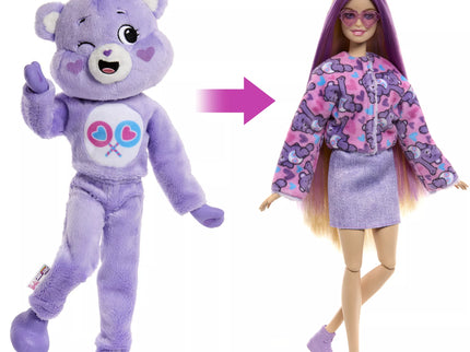BARBIE CUTIE REVEAL CARE BEARS siurprizų rinkinys - Share Bear (JCN94)