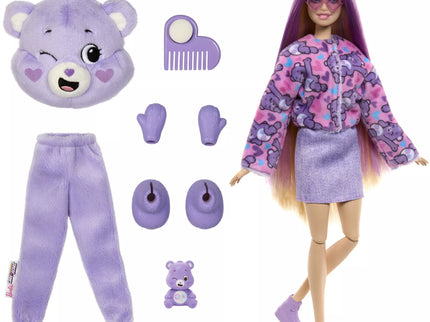 BARBIE CUTIE REVEAL CARE BEARS siurprizų rinkinys - Share Bear (JCN94)