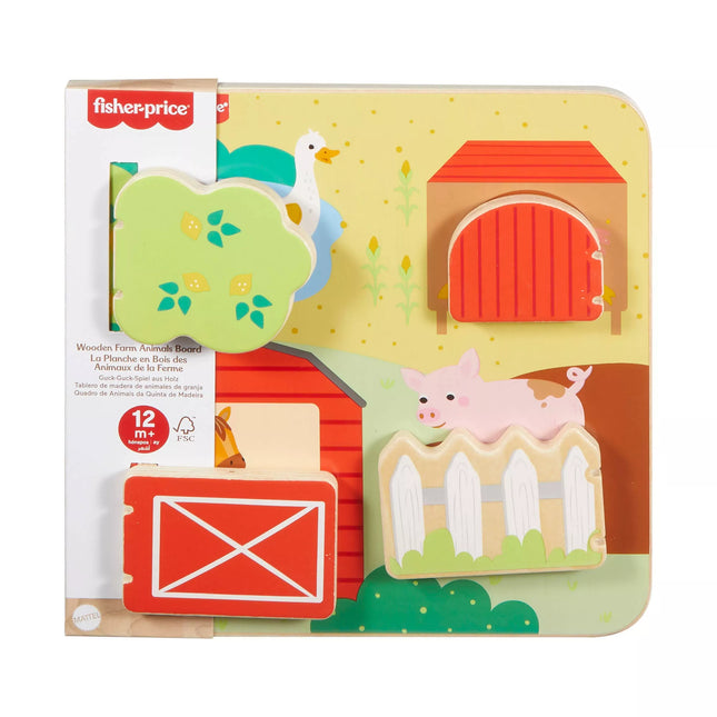 FISHER-PRICE Educational Wooden Board – Farm Animals (JCY33)