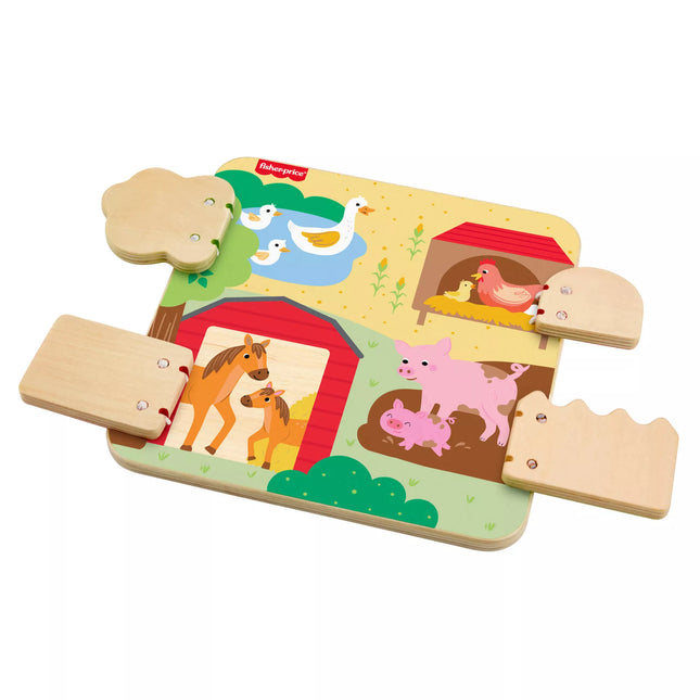 FISHER-PRICE Educational Wooden Board – Farm Animals (JCY33)