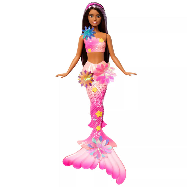 BARBIE DREAMTOPIA BLOOMING MAGIC Brunette Mermaid (JDM73)