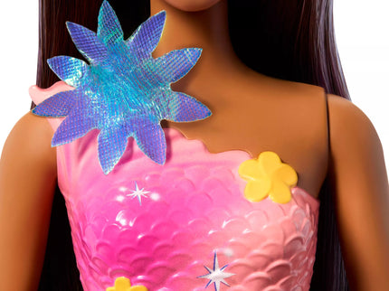 BARBIE DREAMTOPIA BLOOMING MAGIC Brunette Mermaid (JDM73)