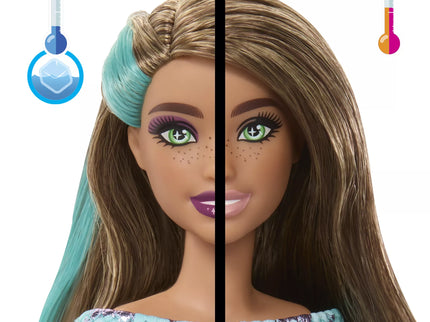 BARBIE PARTY UNBOXED REVEAL surprise set - dark-haired doll (JFG72)