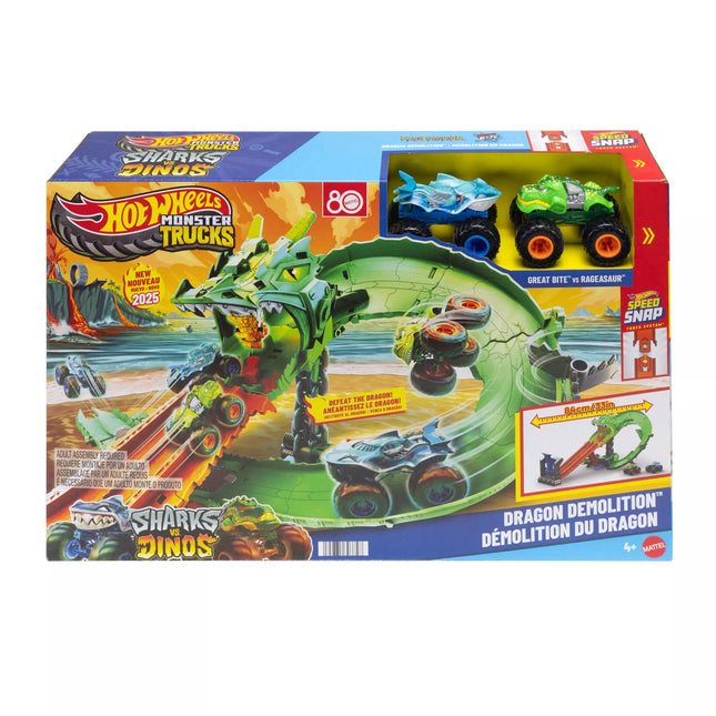 HOT WHEELS MONSTER TRUCKS Set – Dragon Destruction (JFR06)