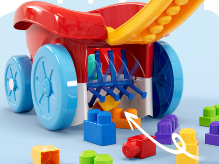 MEGA BLOKS kaladėlių rinkimo vežimėlis (JFR30)