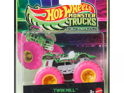 HOT WHEELS MONSTER TRUCKS Glows in the Dark Jeep (JFX08)