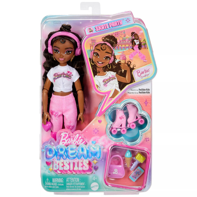 BARBIE DREAM BESTIES ROLLER SKATE doll – Brooklyn (JFX97)