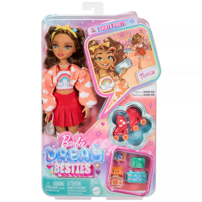BARBIE DREAM BESTIES ROLLER SKATE doll – Teresa (JFX98)