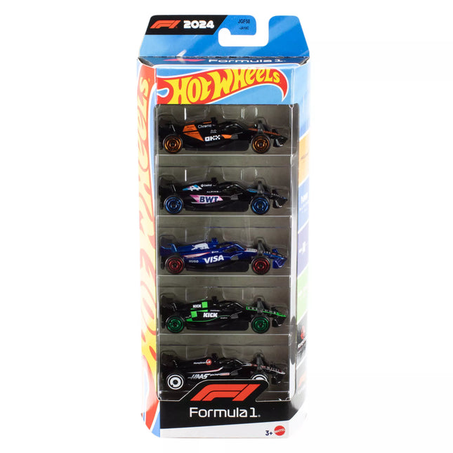 HOT WHEELS 5-Pack F1 Car Models Set (JGF58)