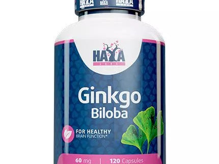 Haya Labs Ginkgo Biloba (Ginkmedžio lapų ekstraktas) 120 kaps.