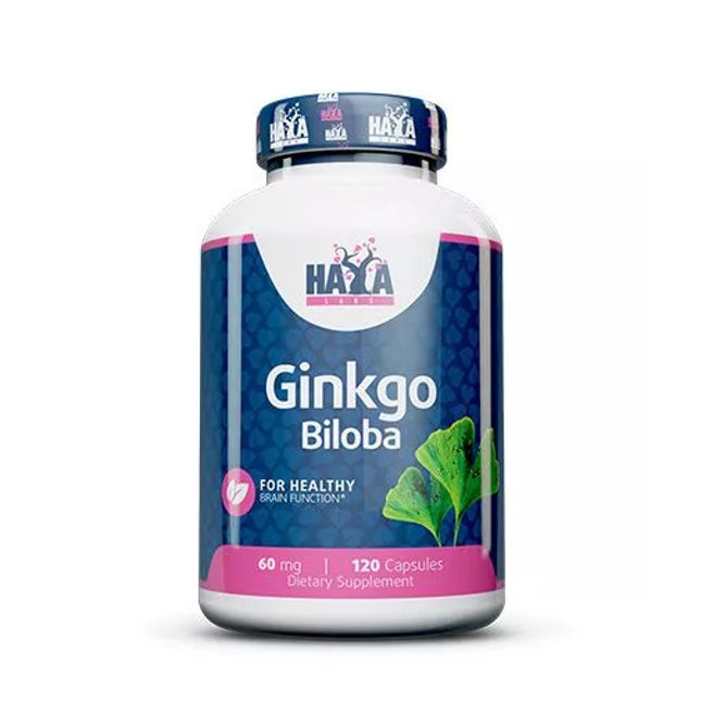 Haya Labs Ginkgo Biloba (Ginkmedžio lapų ekstraktas) 120 kaps.