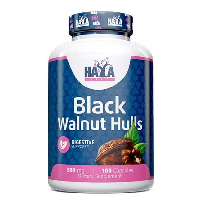 Haya Labs Black Walnut Hulls 100 Caps.