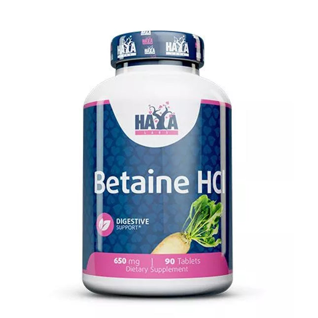 Haya Labs Betaine HCl 90 tabl. (Betaino hidrochloridas)
