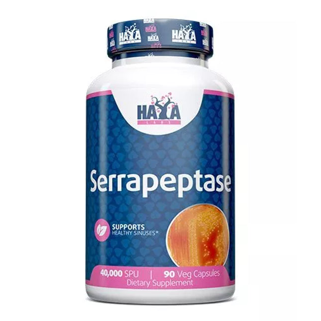 Haya Labs Serrapeptase (Serapeptazės fermentas) 90 kaps.