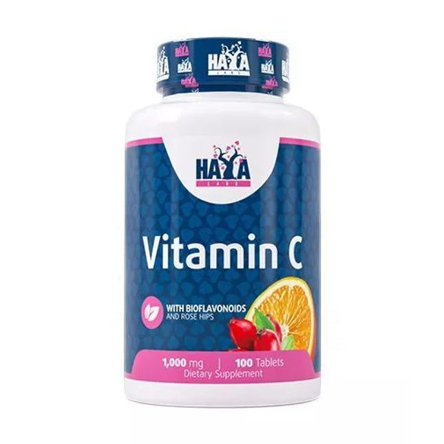 Haya Labs Vitamin C with Bioflavonoids and Rose Hips 100 tabl.