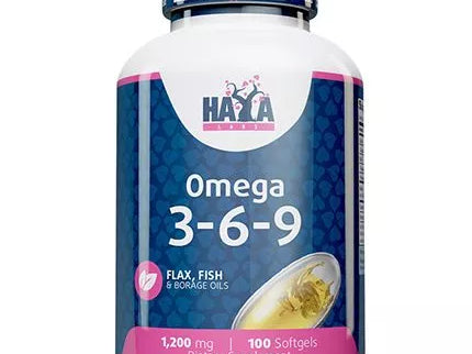 Haya Labs Omega 3-6-9 100 kaps. (žuvų taukai)