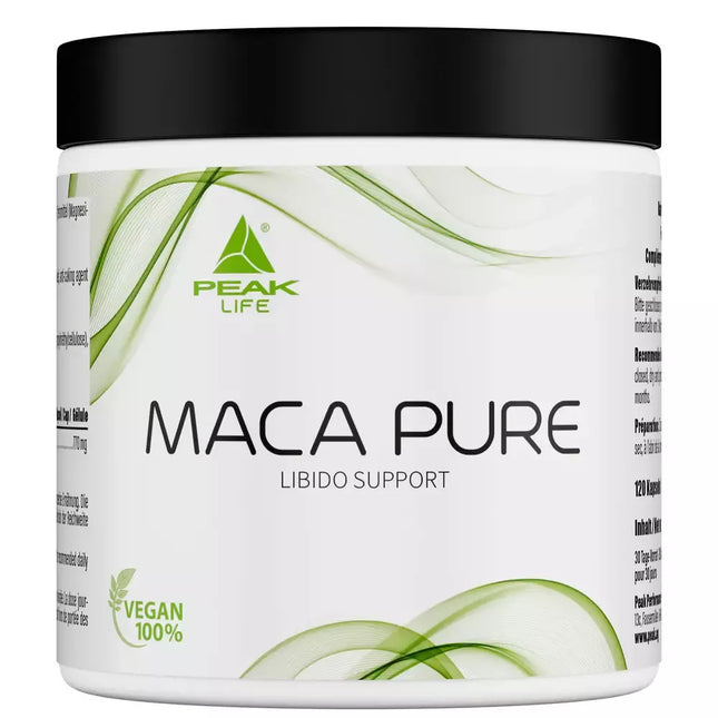 Peak Maca (peruvinės pipirnės šaknų ekstraktas) 120 kaps.