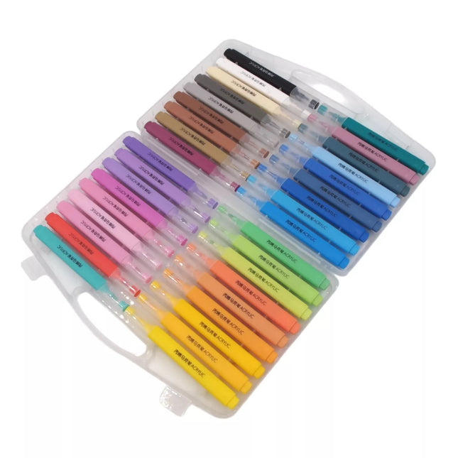 Akrilinių flomasterių rinkinys „HongYao“ – 36 spalvos