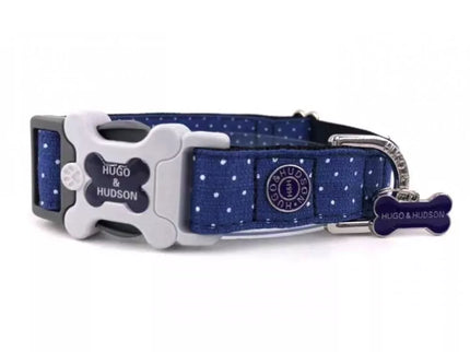 Blue Collar with Polka Dots, Size L