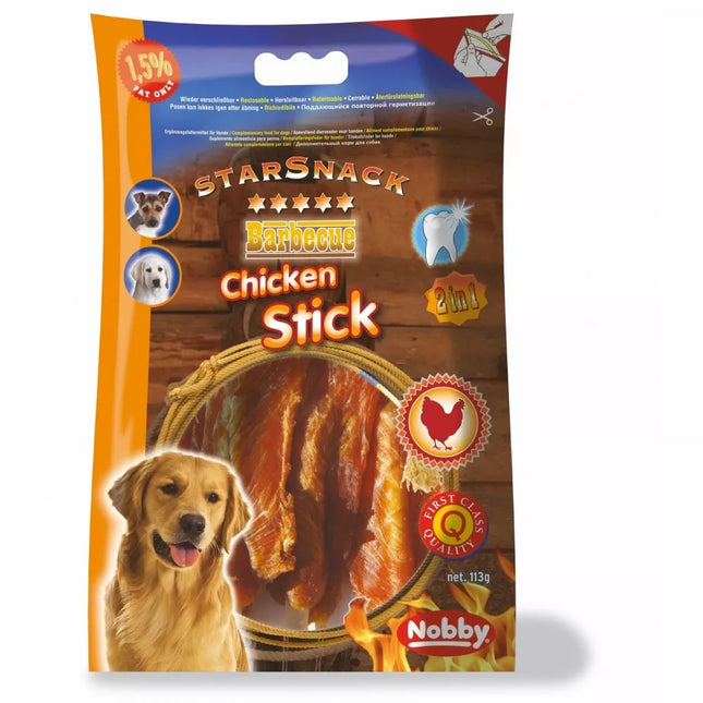 Dog Chew Sticks with Chicken Tendon, BBQ 2-in-1