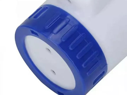 Pool float with chlorine dispenser and thermometer