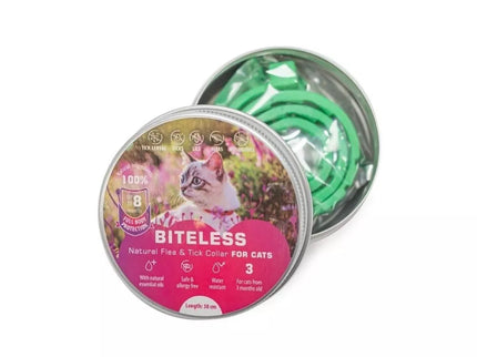 Biteless antiparasitic collar for cats, silicone, 38 cm