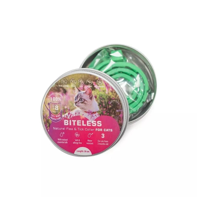 Biteless antiparasitic collar for cats, silicone, 38 cm