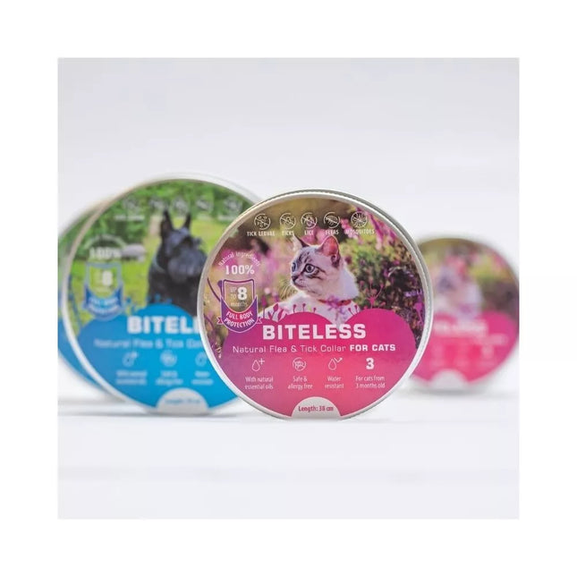 Biteless antiparasitic collar for cats, silicone, 38 cm